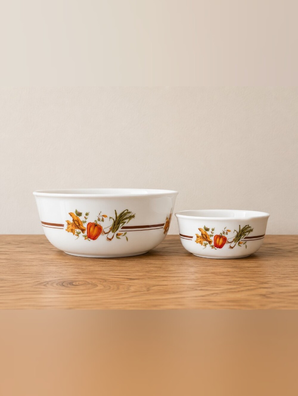 Set of 2 Arcopal France Vegetable Bowls – Vintage Country Kitchen Decor